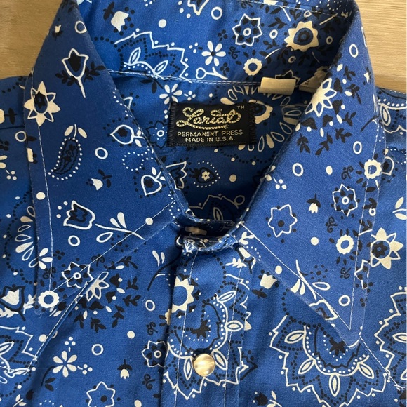 Lariat Western Wear Pearl Snap Short Sleeve Button Down - Picture 3 of 7